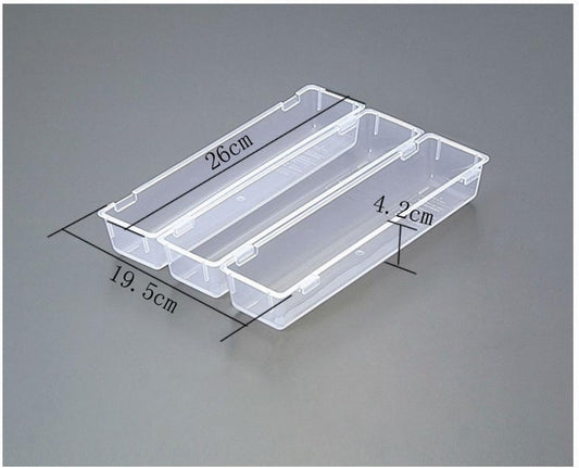Japanese Drawer Organizers Set of 3, Utensil Tray for Fork Spoon Chopstick Knife, Silverware Organizer, Tool Tray, Cosmetic and Stationery Organizer, Made in Japan