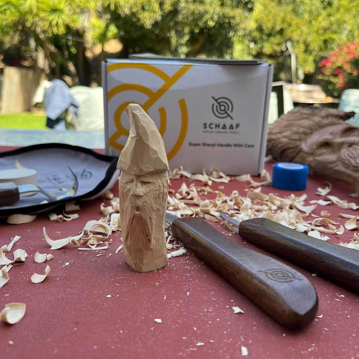 3-pc Beginner Wood Carving Kit for Whittling and Spoon Carving | All in one craft kit with roughout, hook & detail whittling knife, basswood blanks, strop, fun project tutorials included.