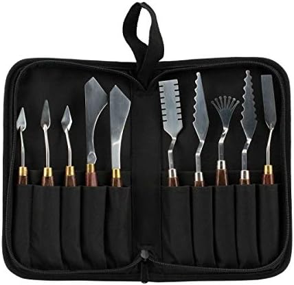 Palette Knife Holder & Traveling Case - Artist Pallet Knife Carrying Case Up To 10 Palette Knives For Storage and Travel 10 Pockets