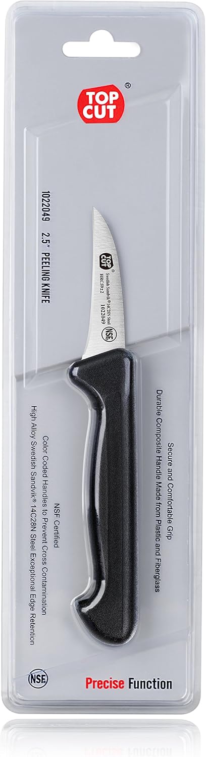 Cangshan Top Cut P2 Series 1022049 Swedish 14C28N Steel Peeling Knife, 2.75-Inch