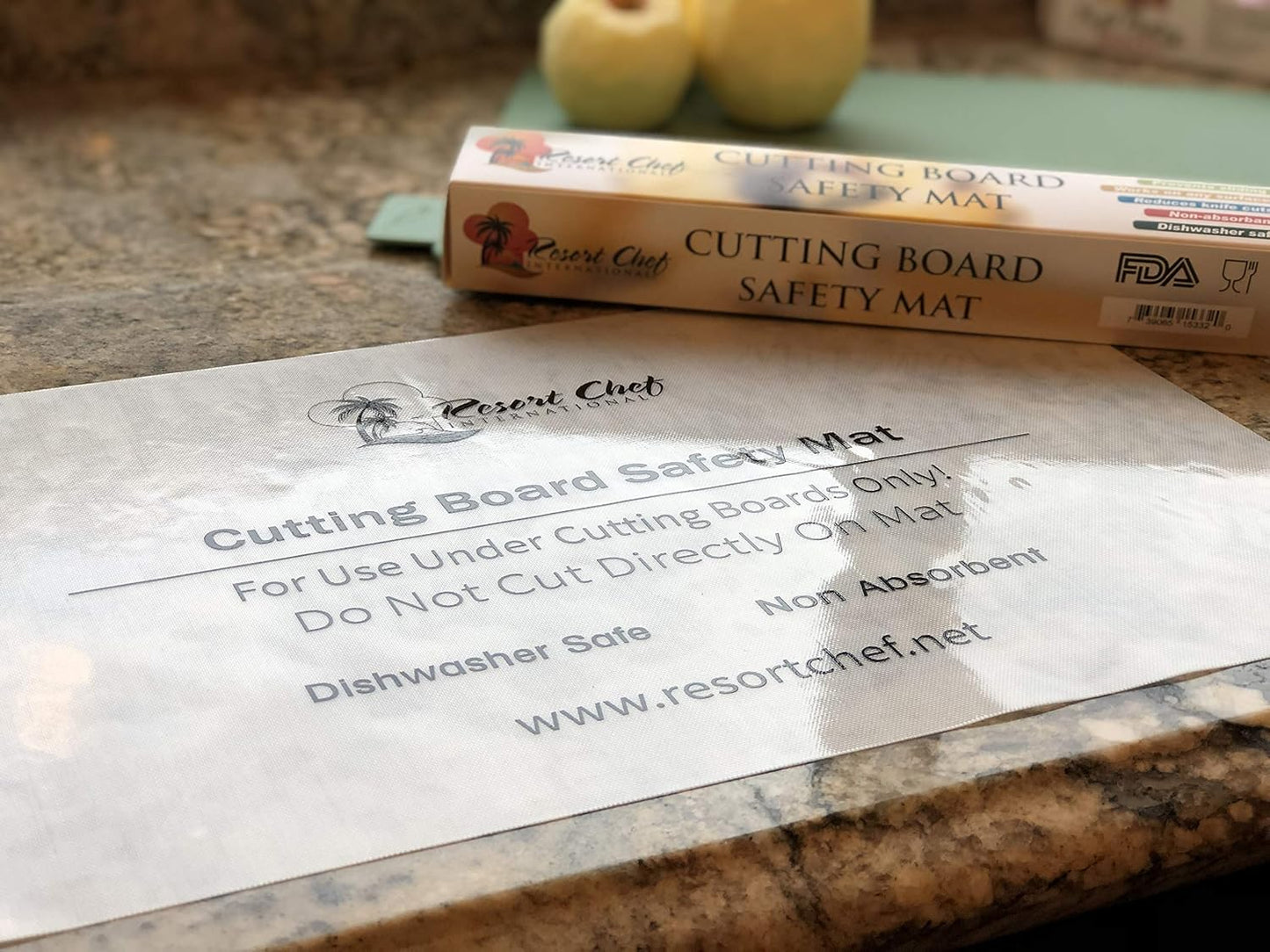 Non-Slip Safety Mat for Under Kitchen Cutting Boards - Hygienic Non-Absorbent and Dishwasher Safe