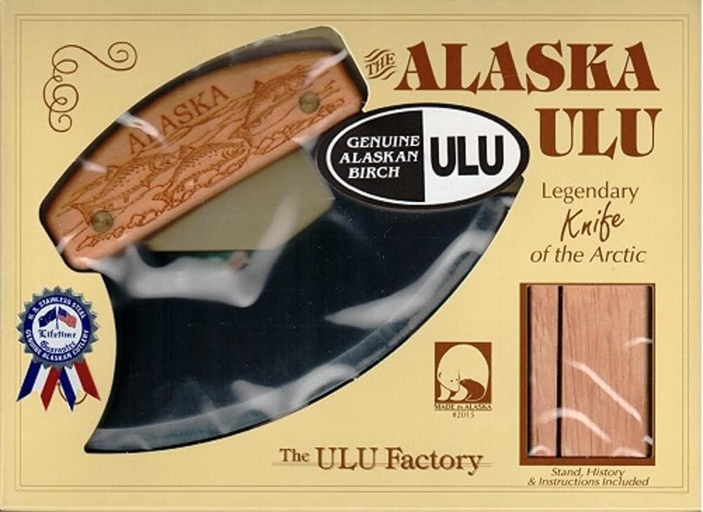 Inupiat Eskimo Birch Alaska Cutlery Ulu Knife Salmon School Fish