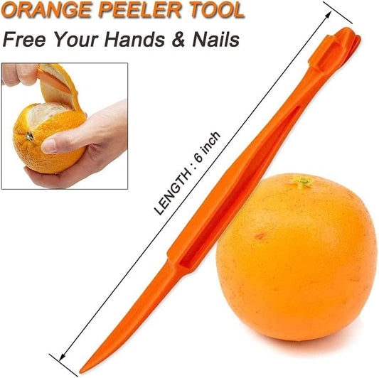 Orange Citrus Peelers Citrus Lemon Citrus Peel Cutter Plastic Easy Slicer Cutter Peeler Remover Opener Kitchen Accessories Knife Cooking Tool Kitchen Gadget (4 Pack)