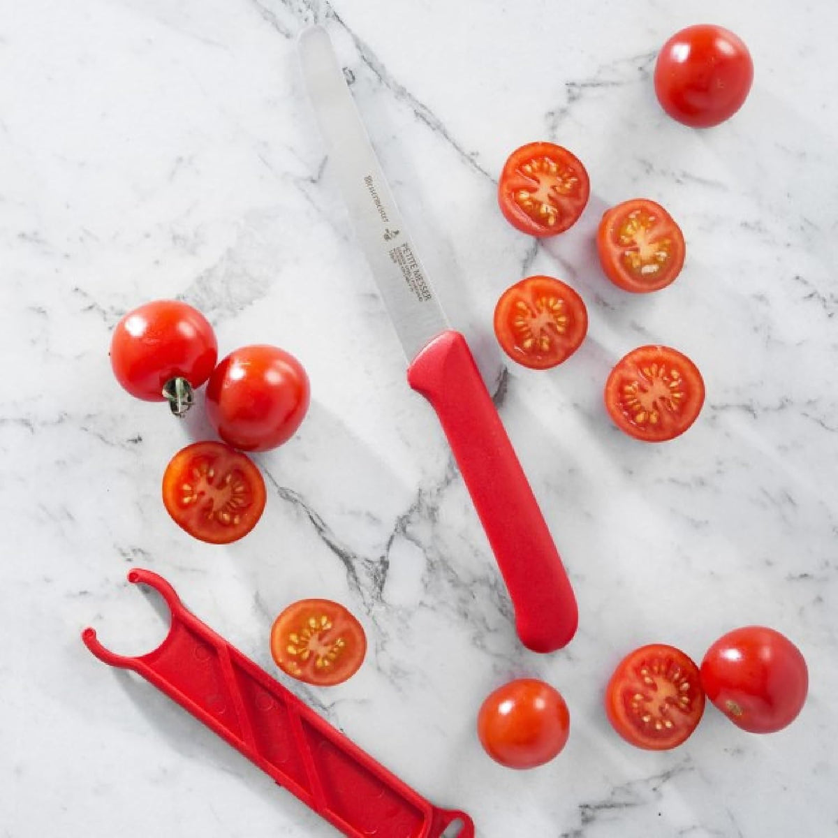 4.5” Serrated Tomato Knife with Matching Sheath, Black - German 1.4116 Steel Alloy - Rust Resistant & Easy to Maintain - Handcrafted in Santa Catarina, Portugal