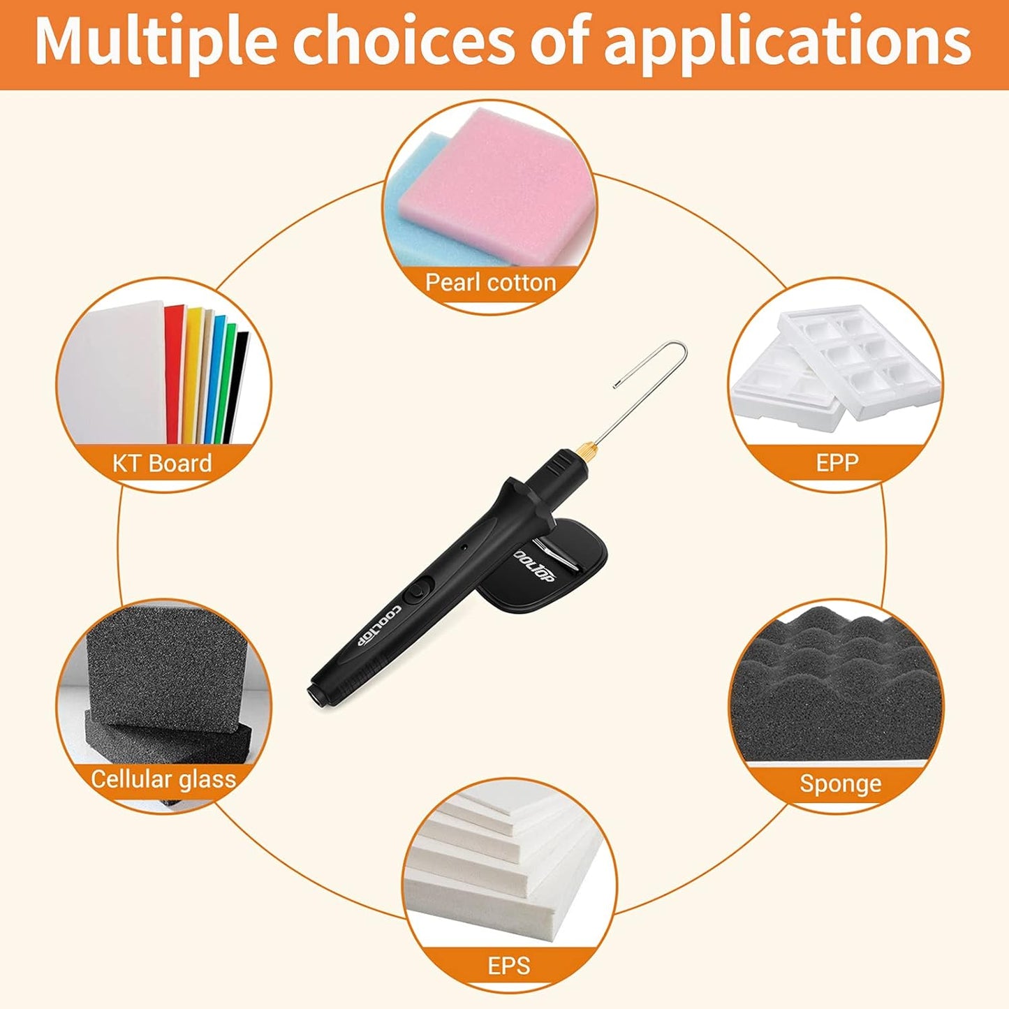 Hot Wire Foam Cutter kit, 18W Styrofoam Knife Cutter Electric Hot Wire Foam Cutting Tool, Heated Foam Carving Knife Kit with Cleaning Pen for Foam Board, Pearl Cotton, EPP, KT Board, EPS