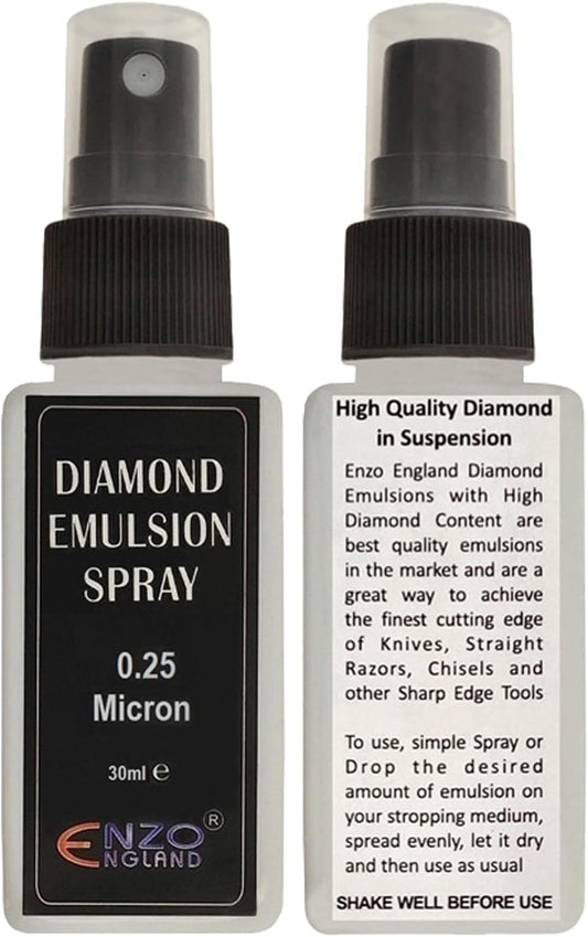 Poly Diamond Stropping Suspension Emulsion Spray Abrasive Lapping Fluid Premium Stropping Sharpening Razor Knife Blade (0.25 Micron)