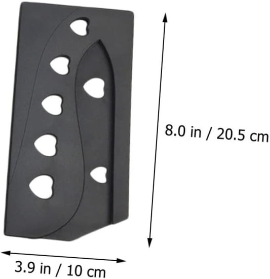 7pcs Plastic Cutter Protective Cover Cut-resistant Sleeves for Kitchen Knives Assorted for Chef Paring and Utility Knives Storage Black Style