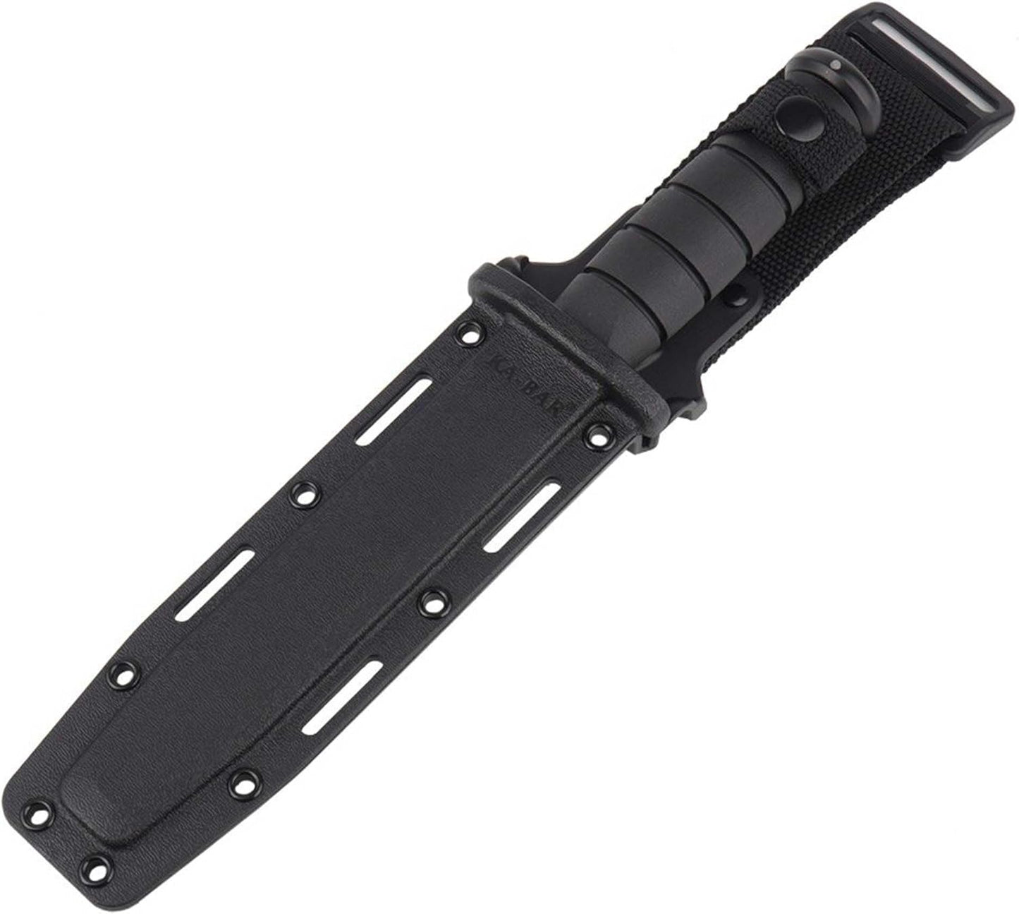 #1213 Black Straight Edge Knife / Hard Sheath