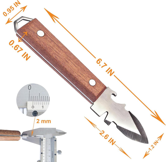 Oyster Knife with Shucking Gloves – Professional Oyster Shucker Seafood Tool Set – Stainless Steel Blade with Hardwood Handle – Multifunctional Shellfish Opener for Oysters, Clams, Mussels