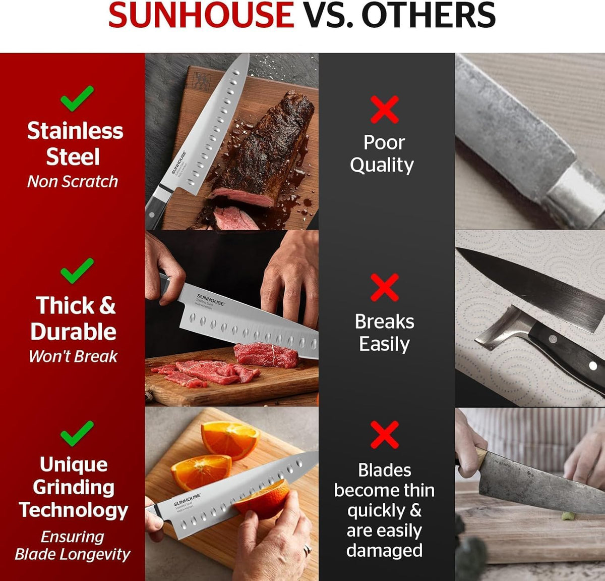 7 Inch Santoku Knife - Japanese AUS-8 High Carbon Steel Professional Chef Knife - Kitchen Gadgets 2026, Apartment Essentials, Mothers Day Gift for Mom Wife Her