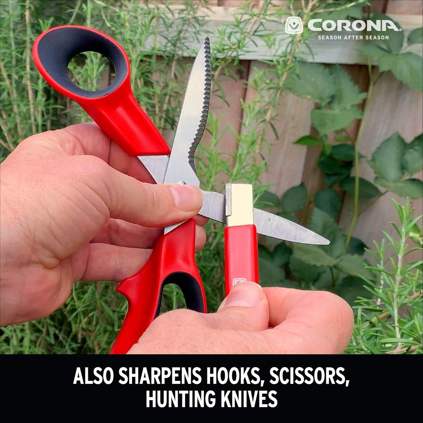 Handheld Garden Tool Sharpener– Blade Sharpener for Pruning Shears, Loppers, Hedge Clippers & More