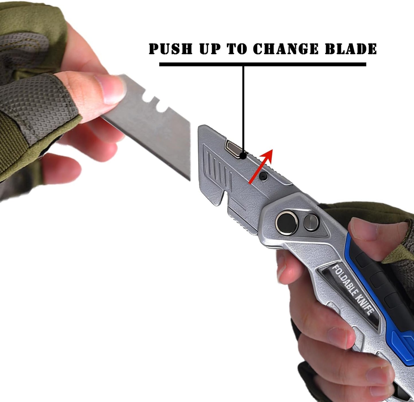 10-Pack Heavy Duty Folding Box Cutter Set, Utility Razor Knife | with 30 Replacement Blades, Professional Utility Razor Knife