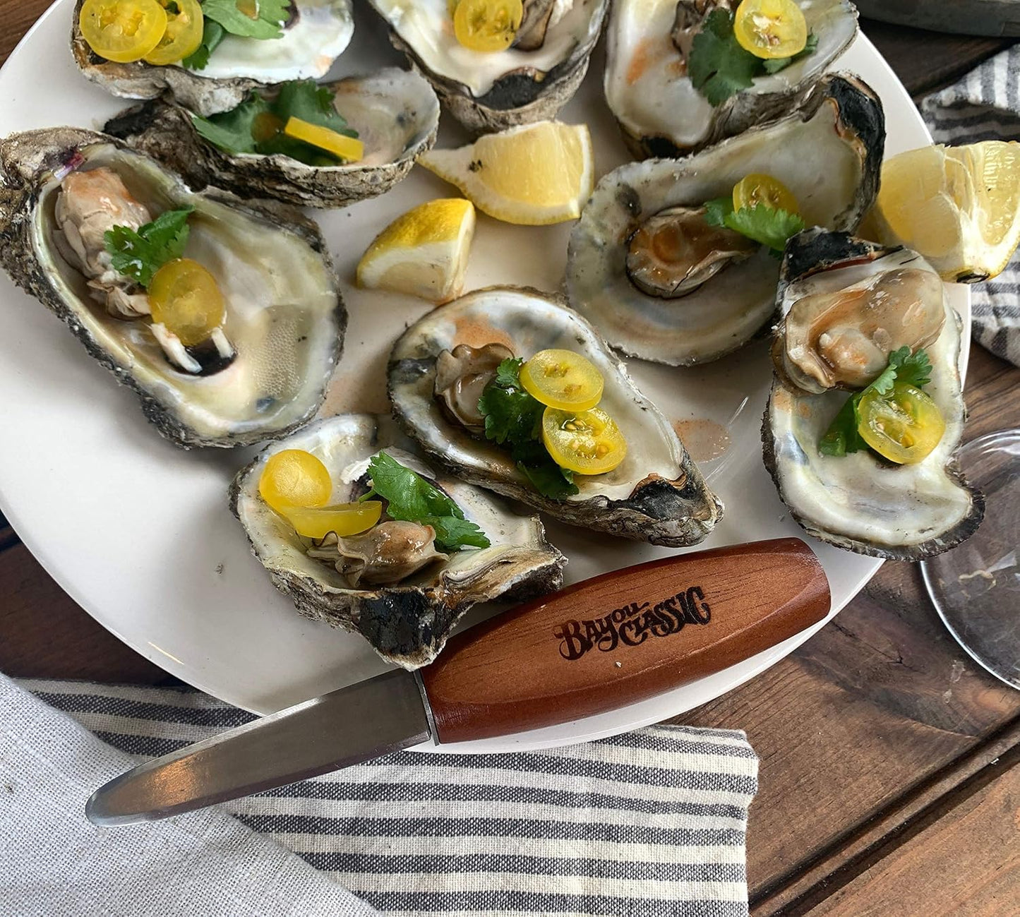 300-205 Oyster Shucker Knife Features Stainless Beveled Blade and Hardwood Handle Perfect For Opening Oyster Shells and Cutting Loose the Meat