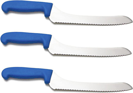 Columbia Cutlery 9 in. Blue Offset Bread/Sandwich Knife (Single Offset Bread Knife)