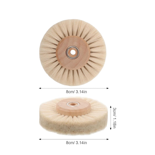 Wood Core Polishing Brush Wheel Durable Brush for Rust Removal and Efficient Cleaning of Jade Gaps Reusable Design for Professional Use