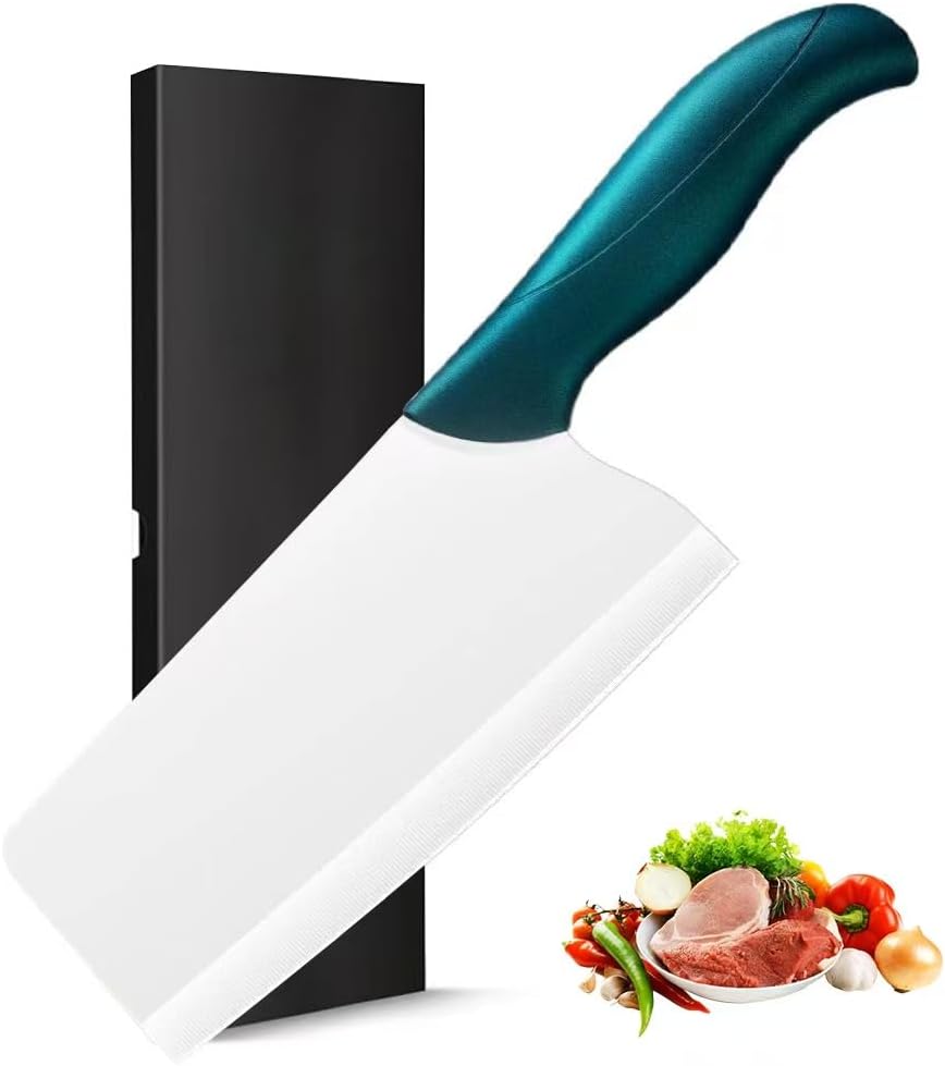 DESIAR Premium 7-Inch Ceramic Chef Knife with Protective Sheath Cover – Ultra Sharp Kitchen Knife for Precision Slicing, Dici