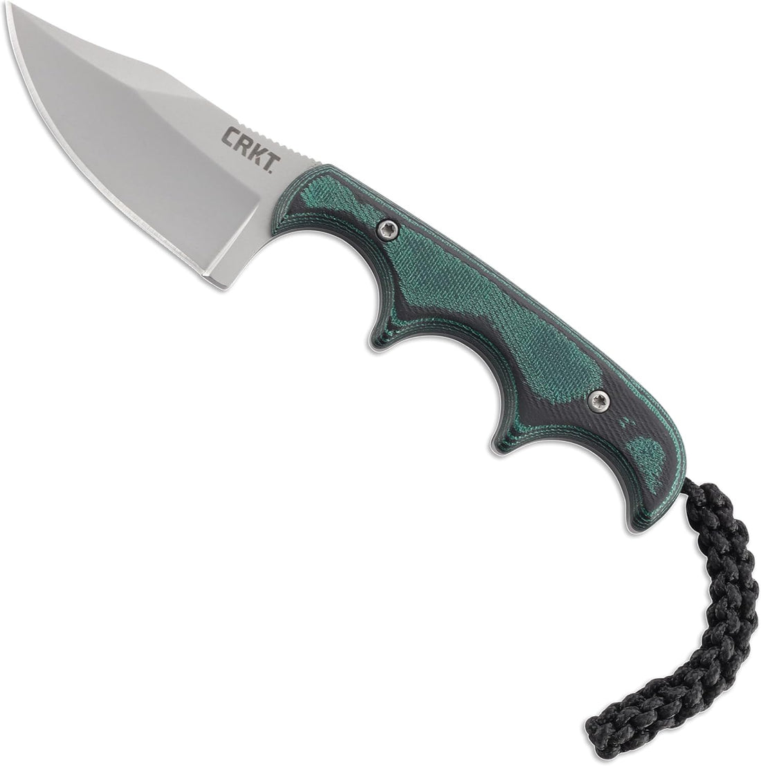 CRKT Minimalist Bowie Outdoor Survival Fixed Blade Knife with Sheath: Stainless Steel Plain Edge Blade, Micarta Handle, 2387