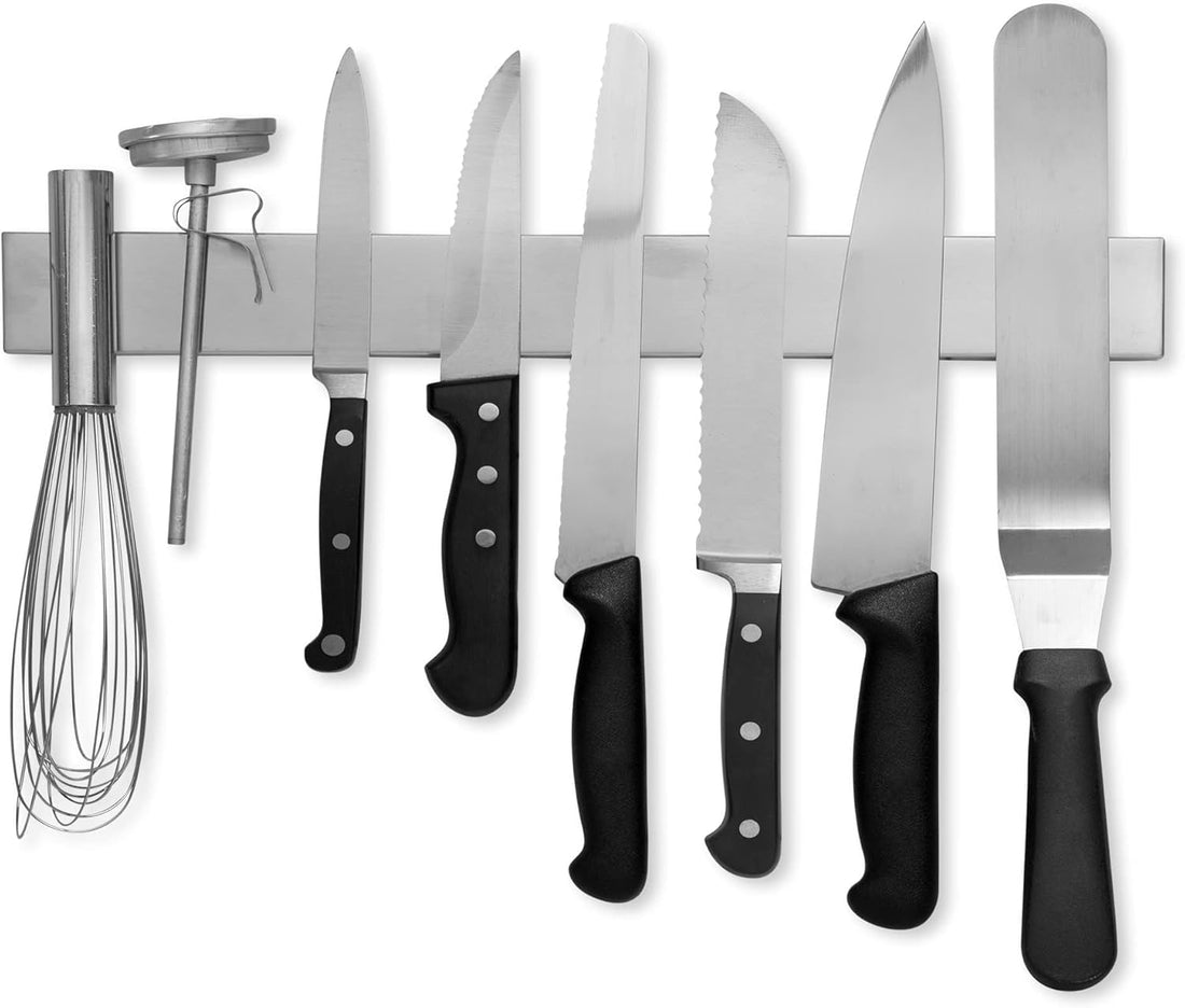 16 Inch Stainless Steel Magnetic Knife Bar with Multi-Purpose Functionality as a Knife Holder, Knife Strip, Magnetic Tool Org