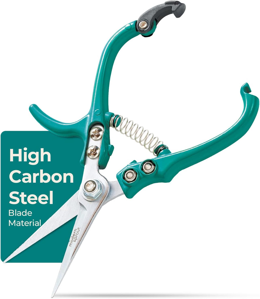 Pruning Shears - Herb Snipping Scissors- Lightweight Gardening Tools W/Easy Lock - Flower Cutter Garden Shears - Carbon Steel