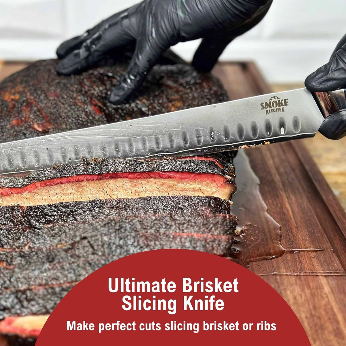 BBQ Knife Set – 12" Brisket Slicing Knife & 6.5" Boning Knife – VG-10 Steel, Full Tang, G10 Handle – Trim, Slice & Carve Brisket, Ribs, Chicken, Pork – Pitmaster Gift
