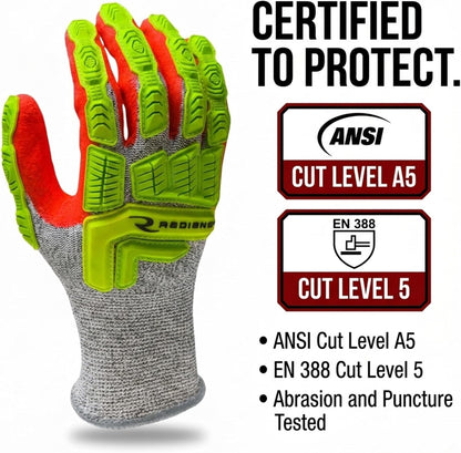 RWG603 Cut Protection Sandy Foam Nitrile Coated Glove, Cut Protection Level A5