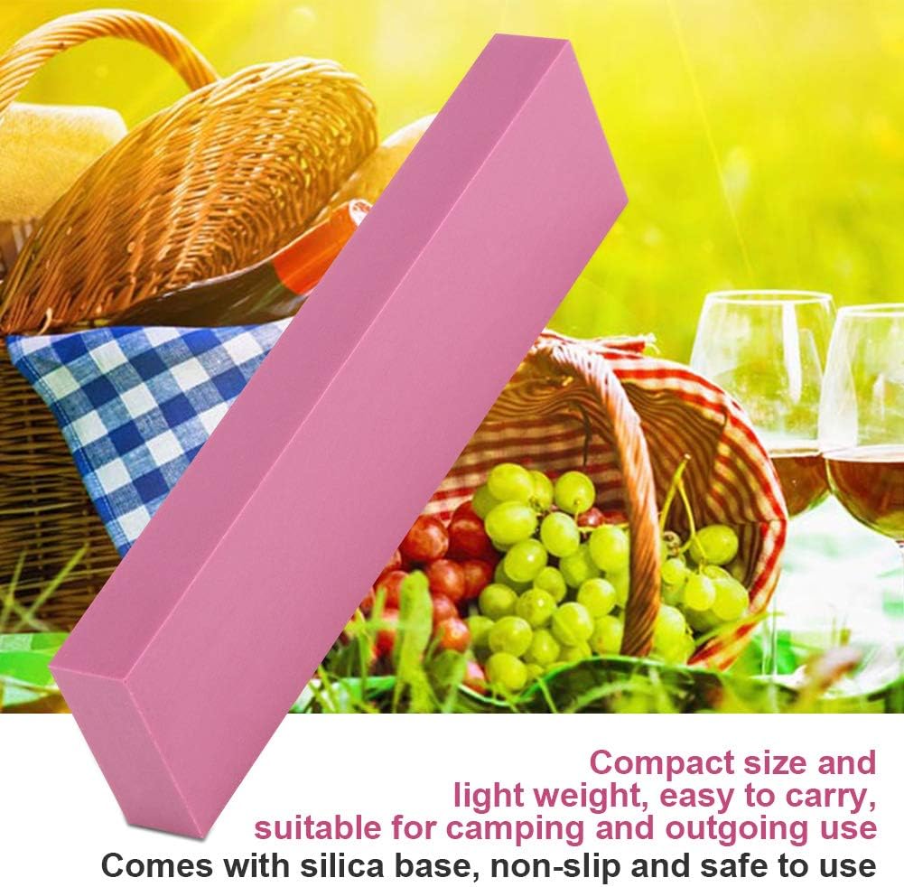 3000 Grits Sharpening Stone, Ruby Whetstone Knife Sharpener with Base 10x2.5cm for Kitchen Knife Polishing and Camping Tools
