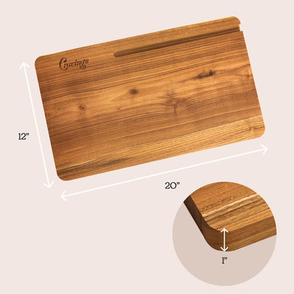 Teak Cutting Board for Kitchen, 20 x 12 inches