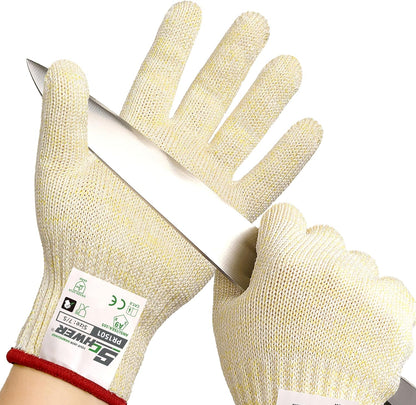 SlicePro Ultra-Durable ANSI Cut Resistant Gloves PR1501, 10X Reinforced Food Grade Cutting Glove, Mandoline Gloves for Kitchen Meat Cutting, Oyster Shucking, Fish Fillet Processing, M