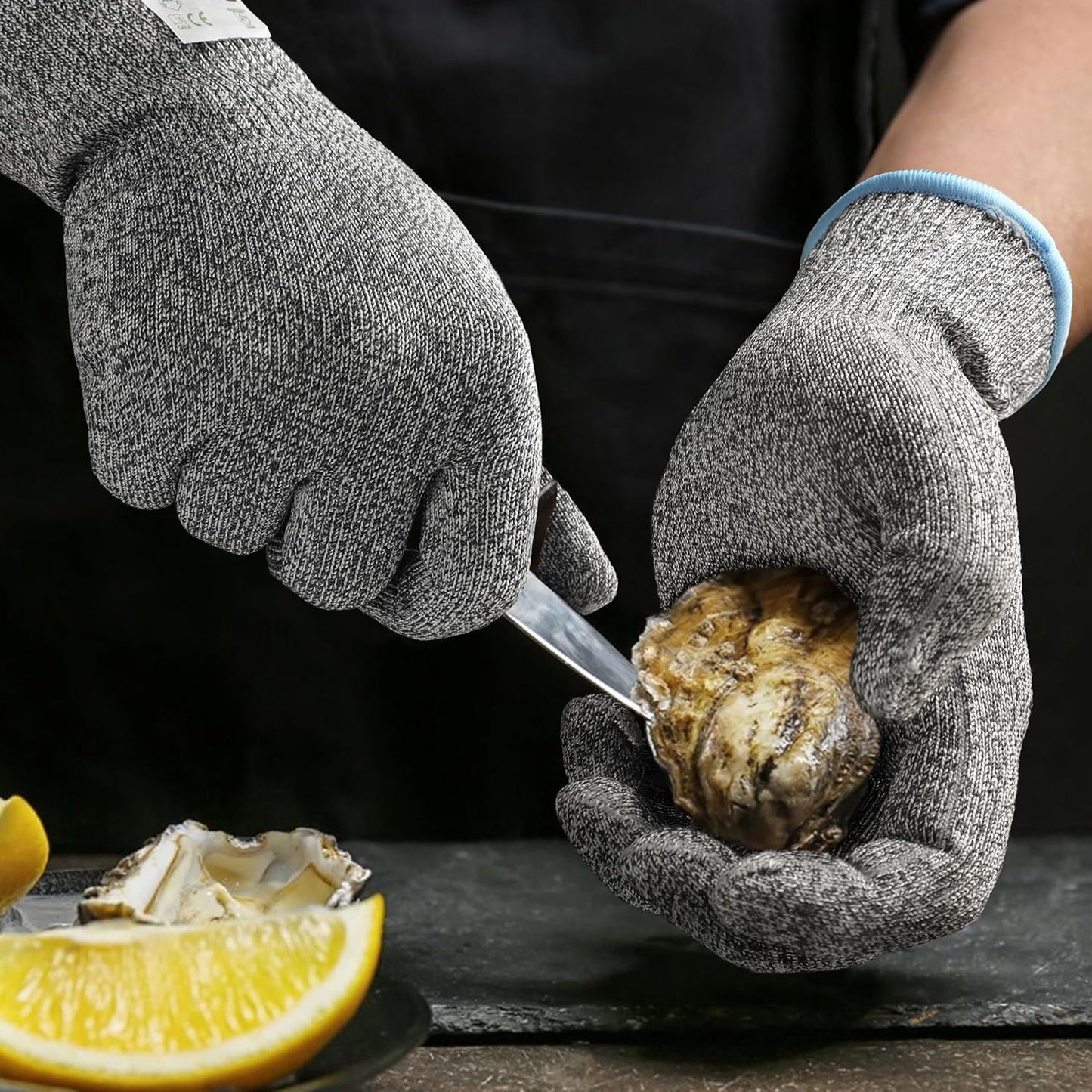 SlicePro Ultra-Durable ANSI Cut Resistant Gloves PR1501, 10X Reinforced Food Grade Cutting Glove, Mandoline Gloves for Kitchen Meat Cutting, Oyster Shucking, Fish Fillet Processing, M