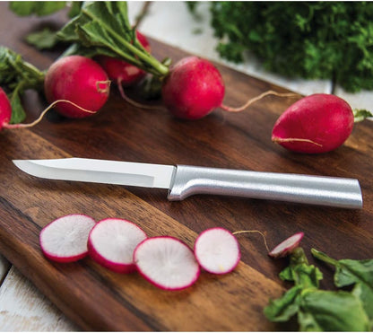 Peel, Pare & Slice Gift Set (S18), Silver Handle | 3-Piece Knife Set , Stainless Steel Blade, Silver Cast Aluminum Handle