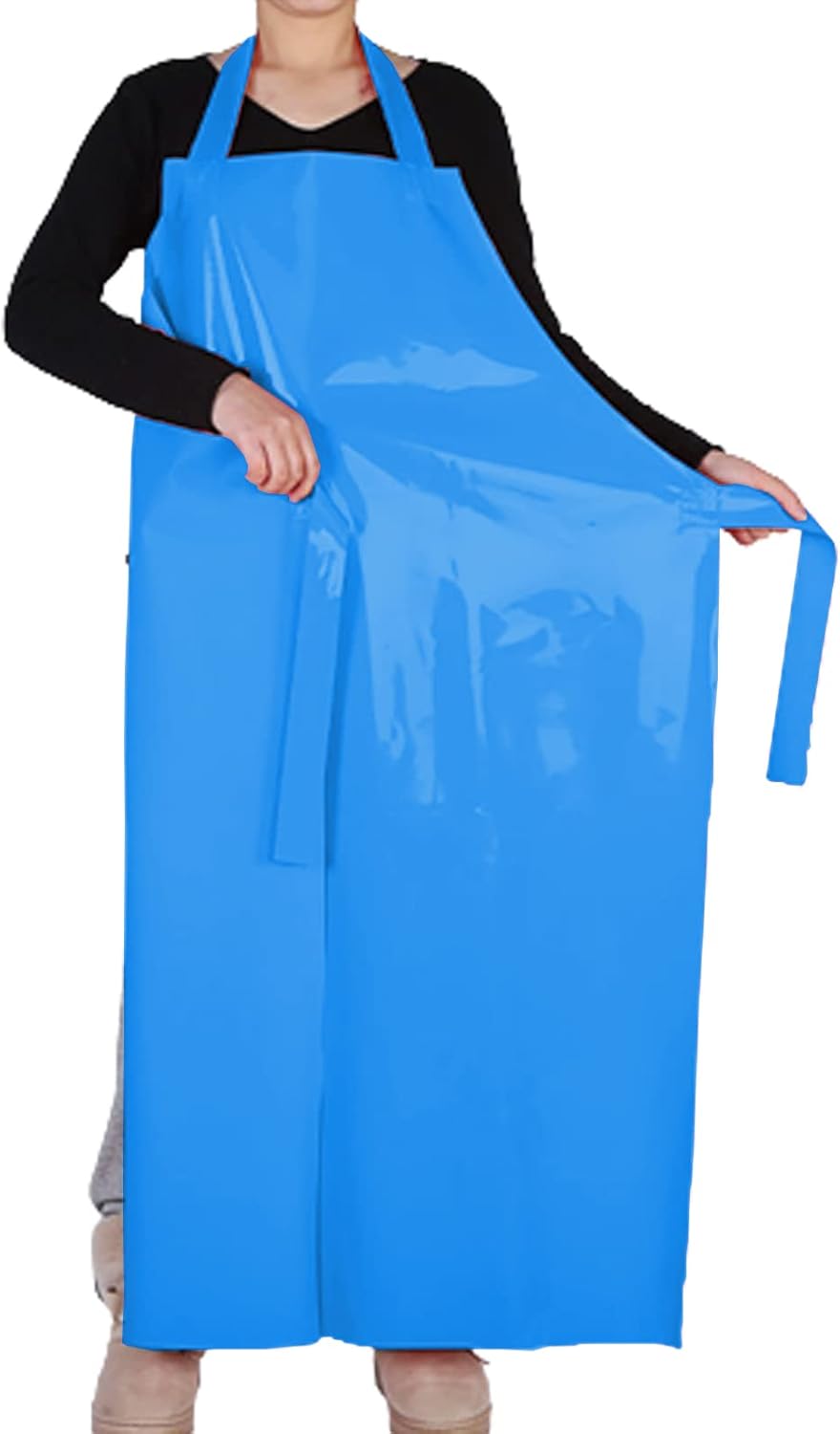 Waterproof Oil Proof Bib Apron Utility Apron Chemical Resistant Apron with Sleeve Work Apron Ultra Lightweight