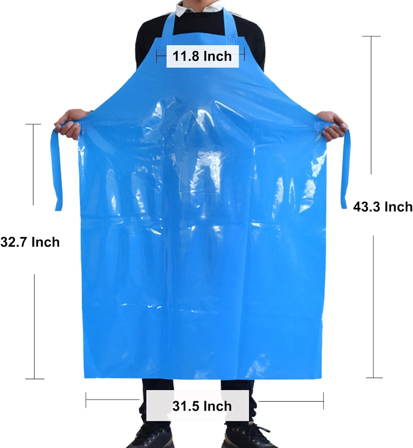 Waterproof Oil Proof Bib Apron Utility Apron Chemical Resistant Apron with Sleeve Work Apron Ultra Lightweight
