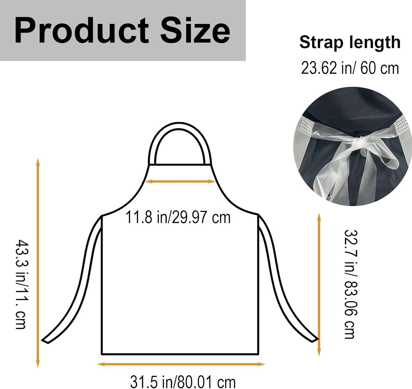Waterproof Oil Proof Bib Apron Utility Apron Chemical Resistant Apron with Sleeve Work Apron Ultra Lightweight