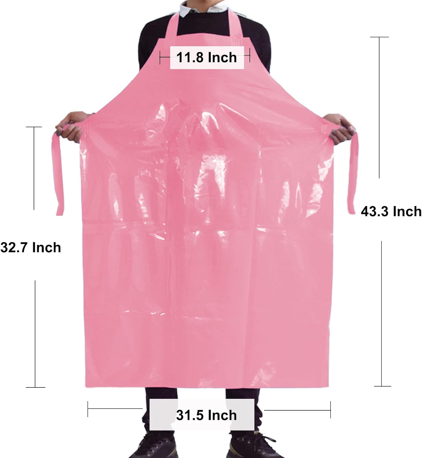 Waterproof Oil Proof Bib Apron Utility Apron Chemical Resistant Apron with Sleeve Work Apron Ultra Lightweight