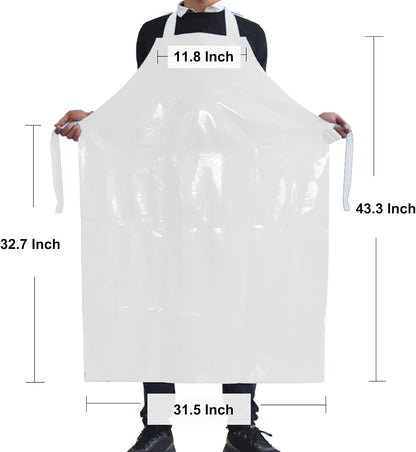 Waterproof Oil Proof Bib Apron Utility Apron Chemical Resistant Apron with Sleeve Work Apron Ultra Lightweight