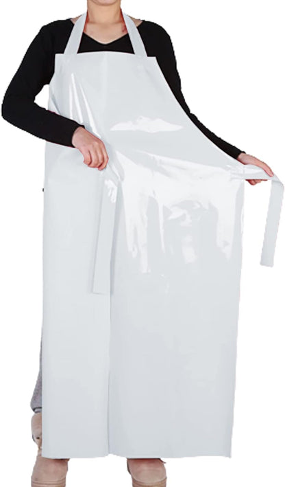 Waterproof Oil Proof Bib Apron Utility Apron Chemical Resistant Apron with Sleeve Work Apron Ultra Lightweight
