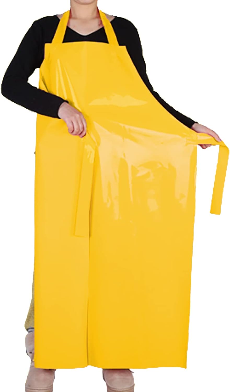 Waterproof Oil Proof Bib Apron Utility Apron Chemical Resistant Apron with Sleeve Work Apron Ultra Lightweight