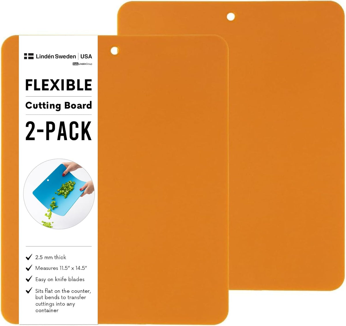 Flexible Cutting Board 2-Pack - Lays Flat for Secure Work Surface - Extra-Thick for Durability - BPA-Free and Food-Safe - 14.5 x 11.5”, Lime/Pink