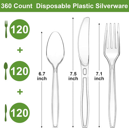 72-Pieces Silverware Set for 12, Flatware Set with Steak Knives, Stainless Steel Cutlery Set, Include Forks Spoons and Knives Set, Dishwasher Safe Utensil Sets for Home Restaurant