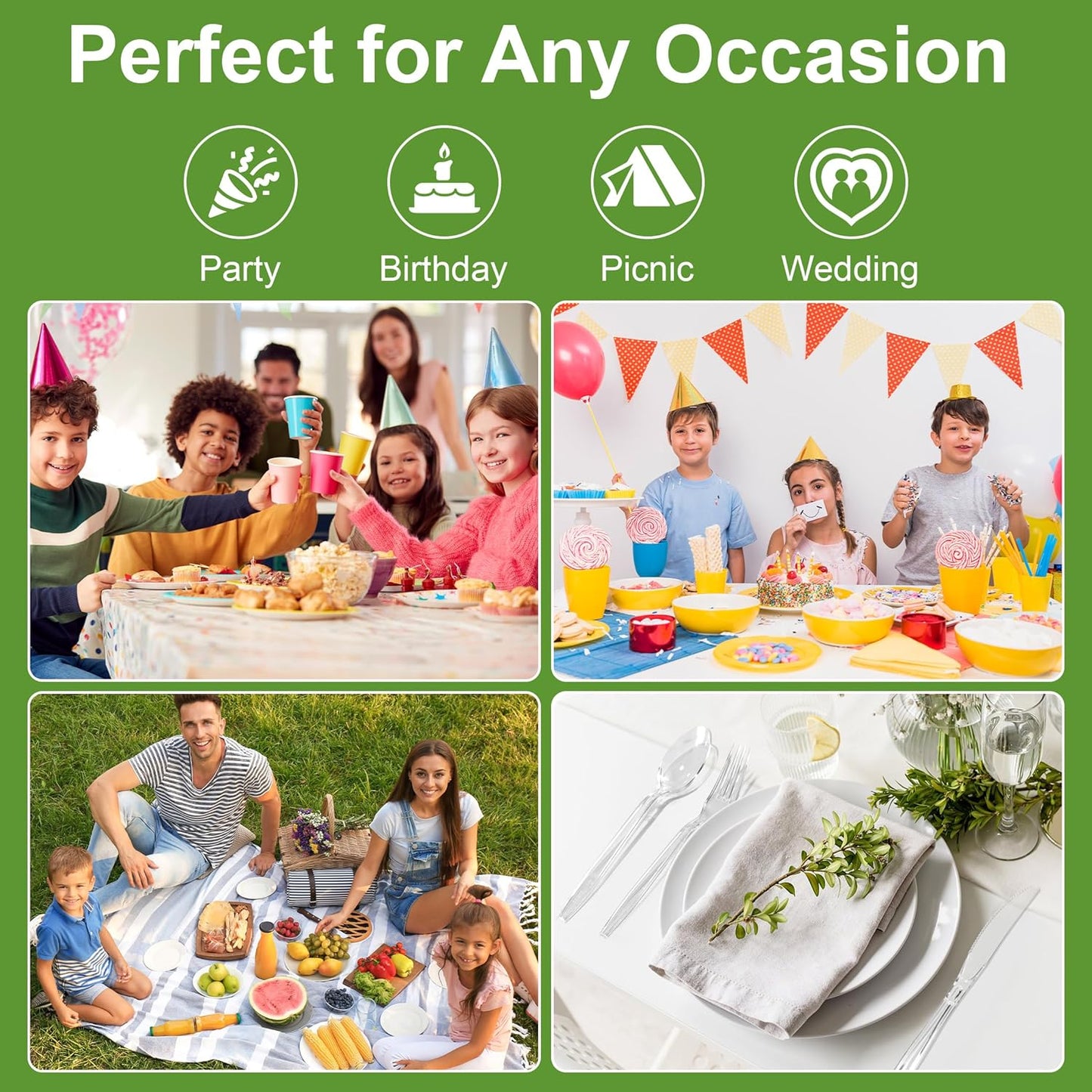 72-Pieces Silverware Set for 12, Flatware Set with Steak Knives, Stainless Steel Cutlery Set, Include Forks Spoons and Knives Set, Dishwasher Safe Utensil Sets for Home Restaurant