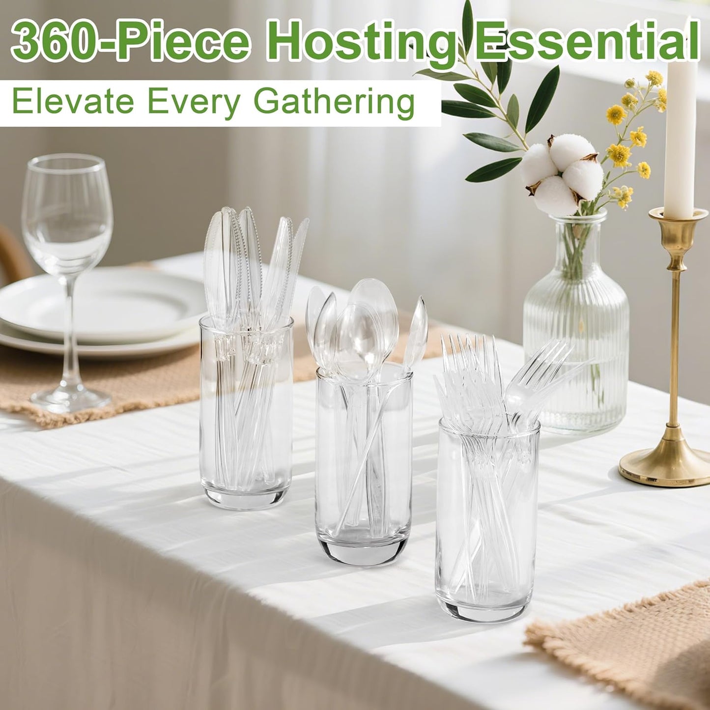 72-Pieces Silverware Set for 12, Flatware Set with Steak Knives, Stainless Steel Cutlery Set, Include Forks Spoons and Knives Set, Dishwasher Safe Utensil Sets for Home Restaurant