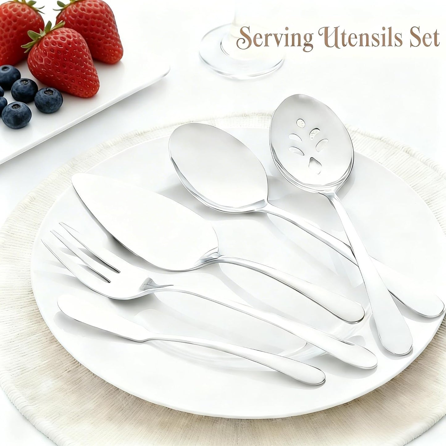 72-Pieces Silverware Set for 12, Flatware Set with Steak Knives, Stainless Steel Cutlery Set, Include Forks Spoons and Knives Set, Dishwasher Safe Utensil Sets for Home Restaurant