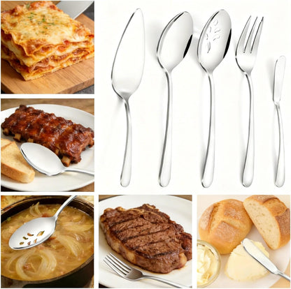 72-Pieces Silverware Set for 12, Flatware Set with Steak Knives, Stainless Steel Cutlery Set, Include Forks Spoons and Knives Set, Dishwasher Safe Utensil Sets for Home Restaurant