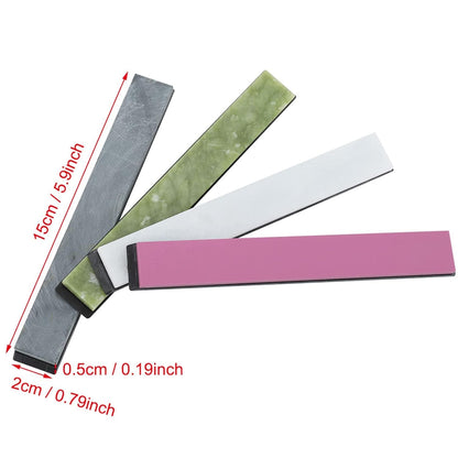 Knife Sharpening Stone Whetstone, 4pcs 3000/5000/8000/10000 Grits Colorful Grindstone with Base for Knives Sharpening Fixed Angle Knife Sharpener, Steel Grinding Disc