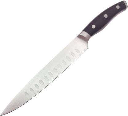 Carving Knife and Fork Set - with 8" Carving Knife &8" Straight Metal Fork Triple-Rivet German Steel Forged Kitchen Carving Set, Professional Meat Carving Knife Gourmet BBQ Tool Set