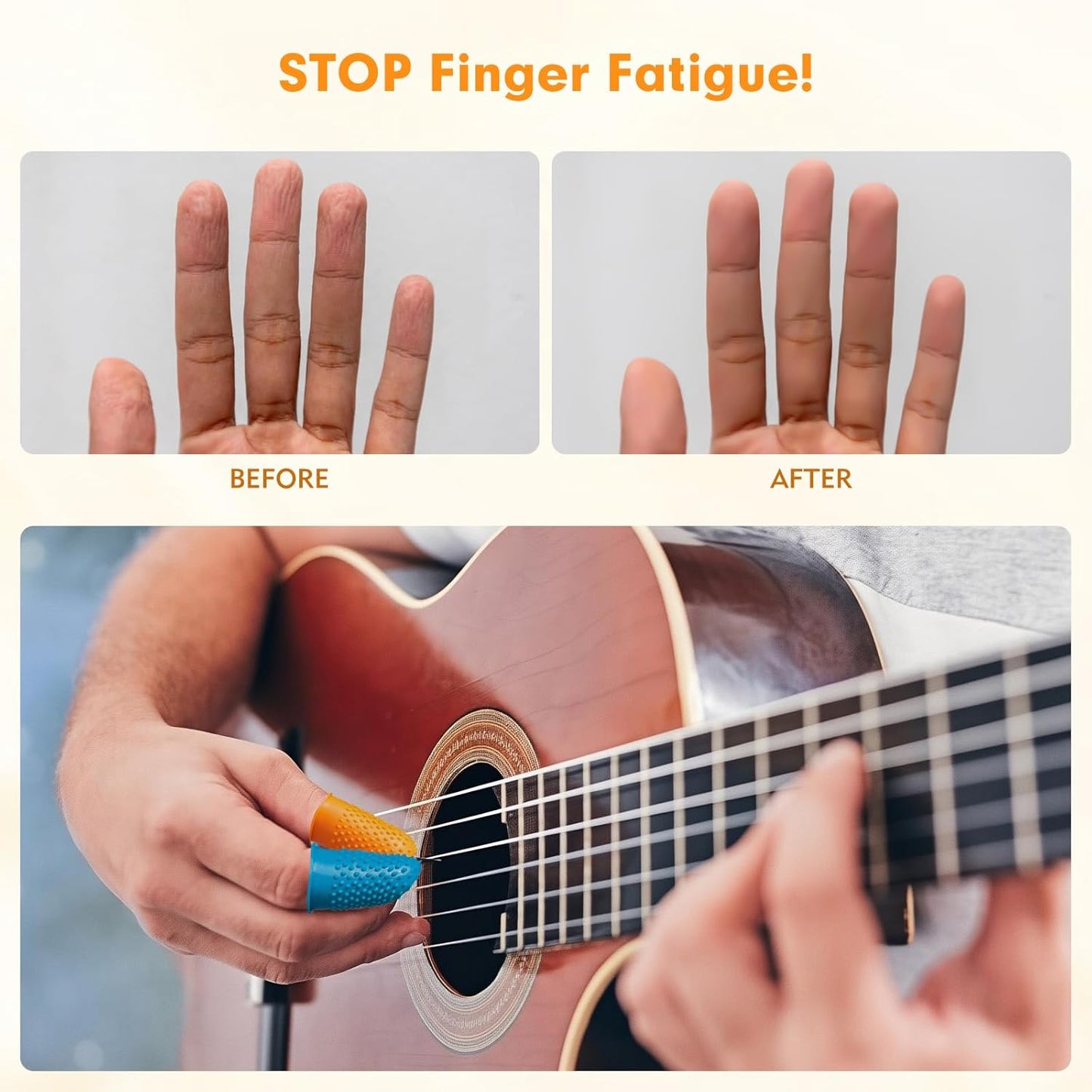 20 Pieces Rubber Finger Covers for Hand Sewing with Finger Protection, Durable Rubber Finger Tips for Quilting, Knitting, Embroidery, Paperwork & Crafts (5 Sizes)