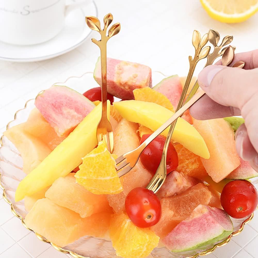15-Piece Gold Stainless Steel Cheese Butter Jam Spreader Set, Includes Butter Knives, Wheat-Design Forks & Spoons, Cake Clips for Butter, Pastry Making and Eating