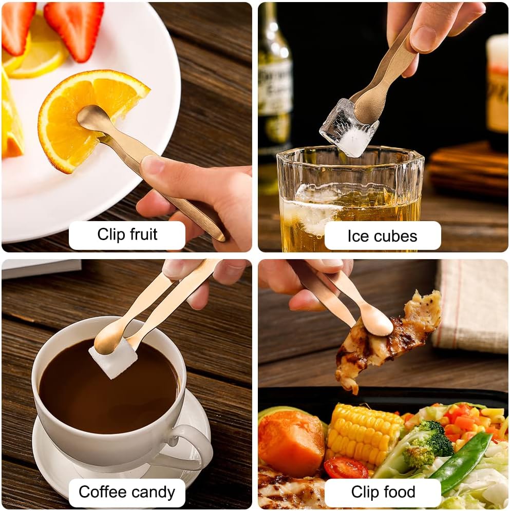 15-Piece Gold Stainless Steel Cheese Butter Jam Spreader Set, Includes Butter Knives, Wheat-Design Forks & Spoons, Cake Clips for Butter, Pastry Making and Eating