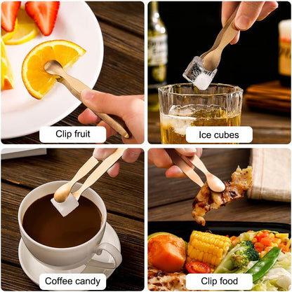 15-Piece Gold Stainless Steel Cheese Butter Jam Spreader Set, Includes Butter Knives, Wheat-Design Forks & Spoons, Cake Clips for Butter, Pastry Making and Eating