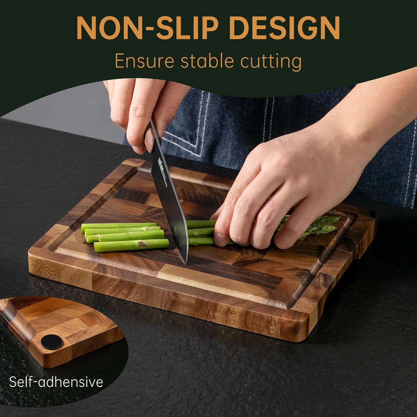 Walnut Cutting Boards for Kitchen, End Grain Wooden Cutting Board, Large Chopping Board Double Sided with Handle, Thick Butcher Block Charcuterie Meal Prep & Serving with Gift Box, 17"×13"×1"
